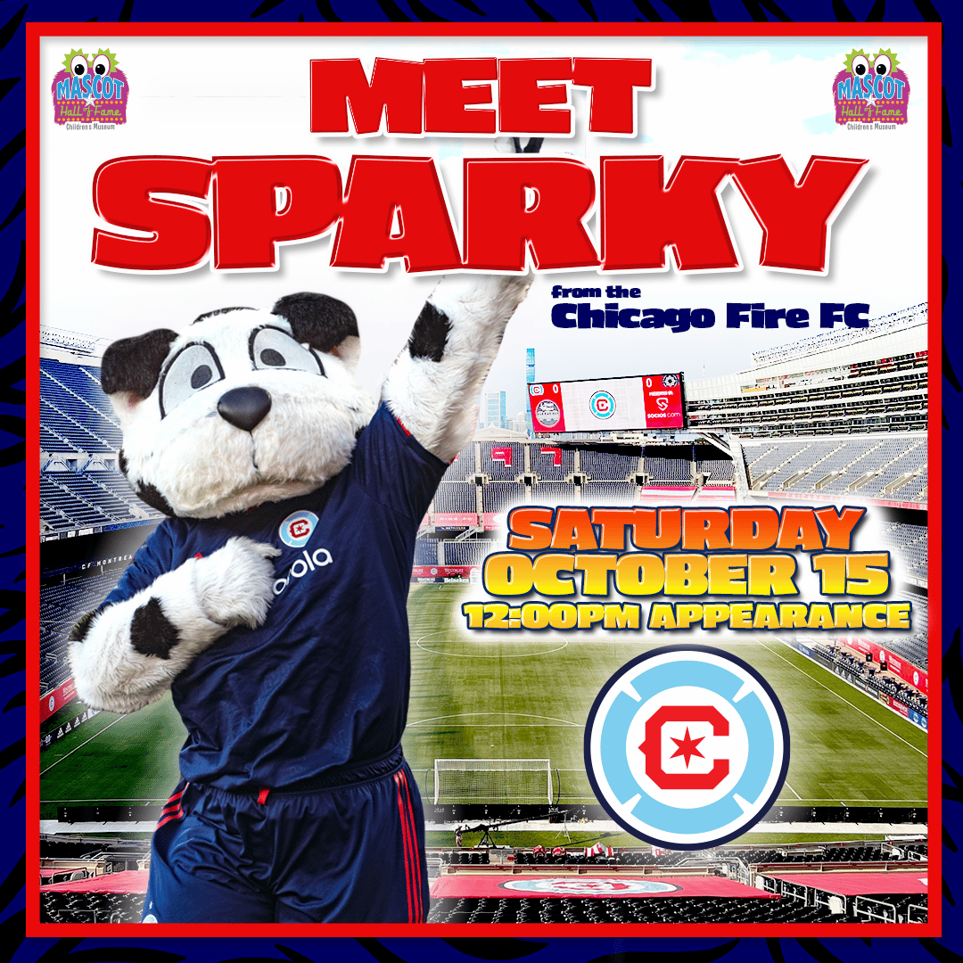 MHOF Chicago Fire Mascot Appearance Square Sparky