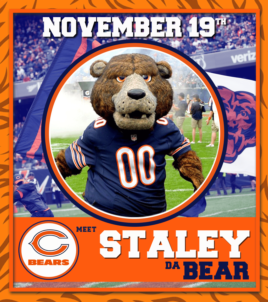 MHOF Mascot Appearances Square Promo Chicago Bears Staley