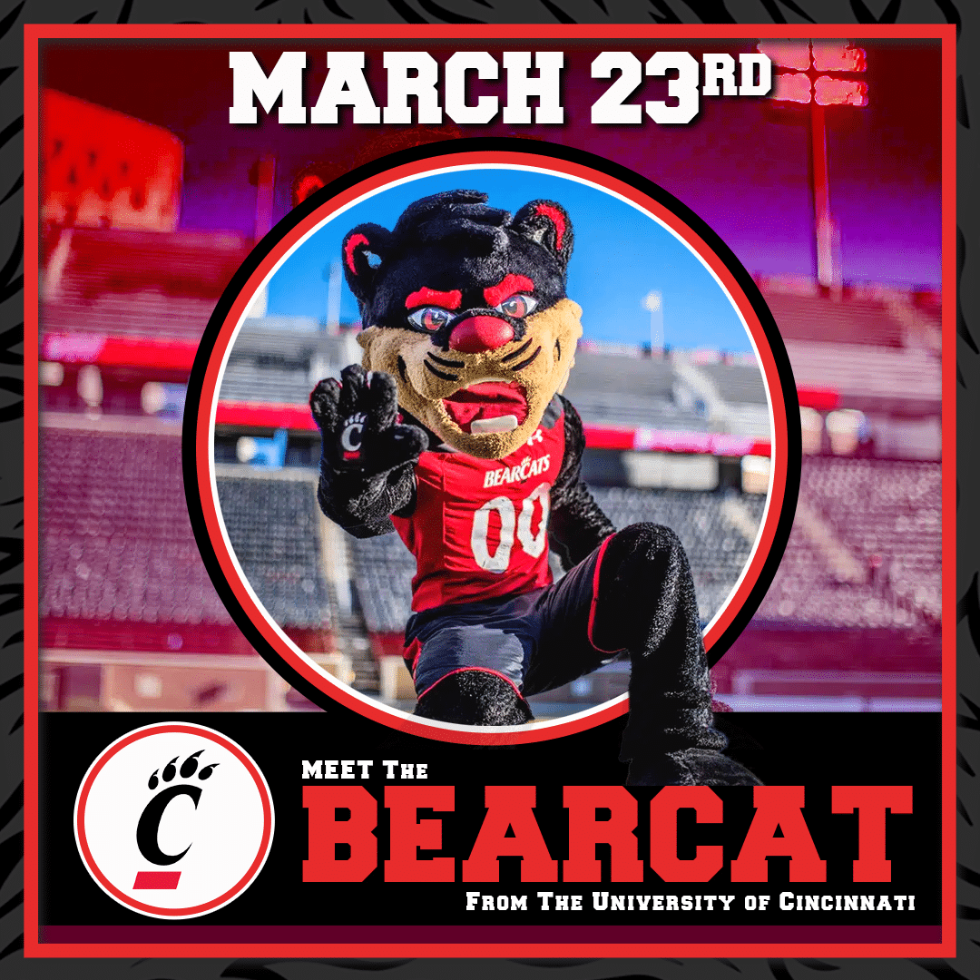 Mascot Appearance The Bearcat 2024 Square