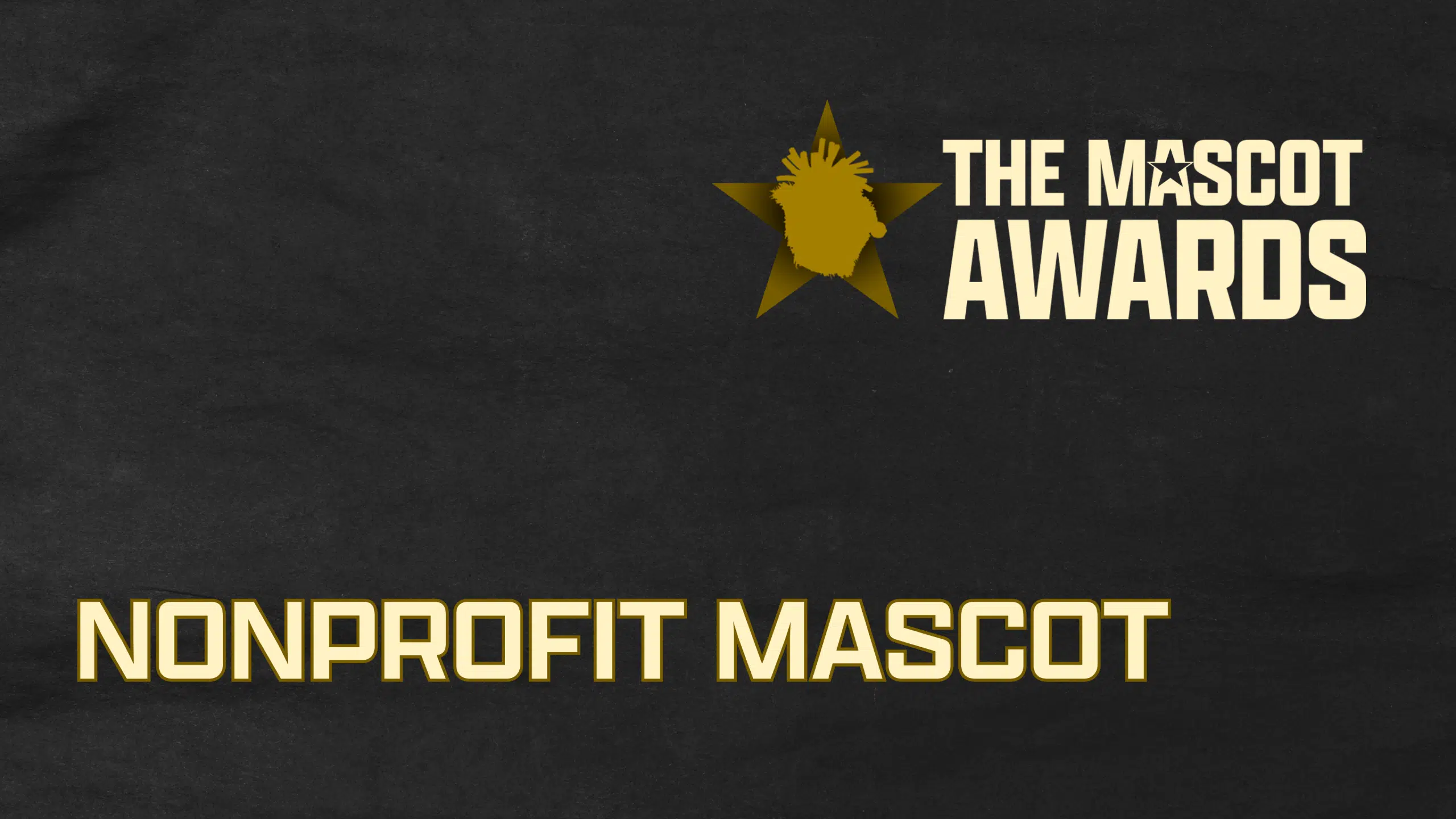 The Mascot Awards logo with the text Nonprofit Mascot of the Year below it.
