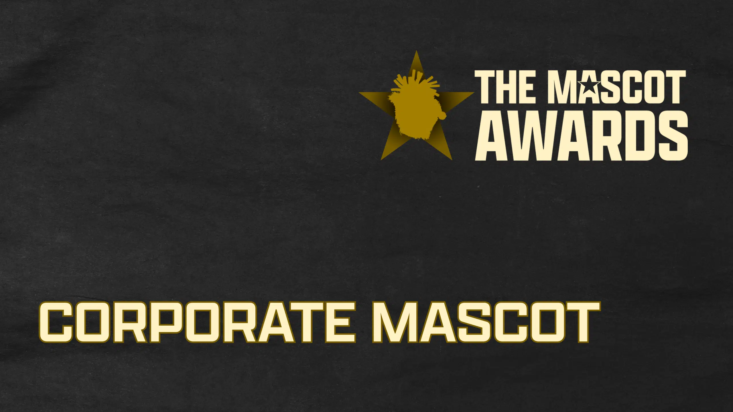 The 2026 Mascot Awards logo with the text Corporate Mascot below.