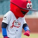 Chattanooga Lookouts mascot "Looie" entertains fans between innings of the game against the Montgomery Biscuits at AT&amp;T Field on July 23, 2014 in Chattanooga, Tennessee.  The Lookouts defeated the Biscuits 6-5. (Brian Westerholt/Four Seam Images)