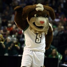 SPOKANE, WA - MARCH 19:  The mascot of the Siena Saints performs during a timeout against the Purdue Boilermakers during the first round of the 2010 NCAA men's basketball tournament at Spokane Arena on March 19, 2010 in Spokane, Washington.  (Photo by Jonathan Ferrey/Getty Images)